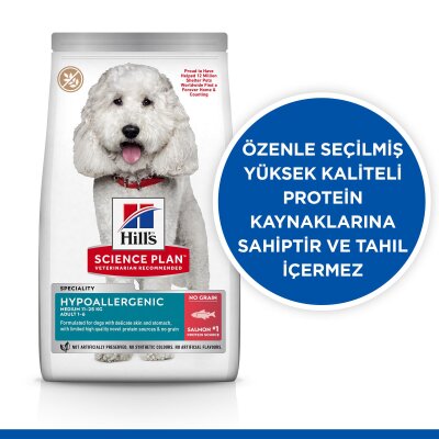 Hill's Science Plan Hipoalerjenik Somonlu Orta Irk Köpek Maması 2,5 kg