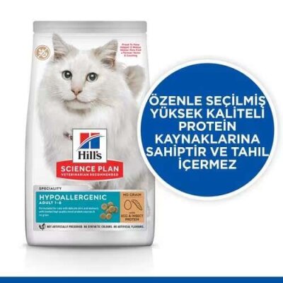 Hill's Yumurta ve Böcek Proteinli Hipoalerjenik Kedi Maması 1,5 kg