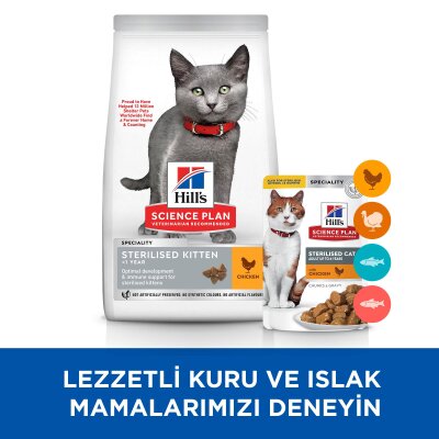 Hill's Science Plan Kısırlaştırılmış Tavuklu Yavru Kedi Maması 1,5 kg