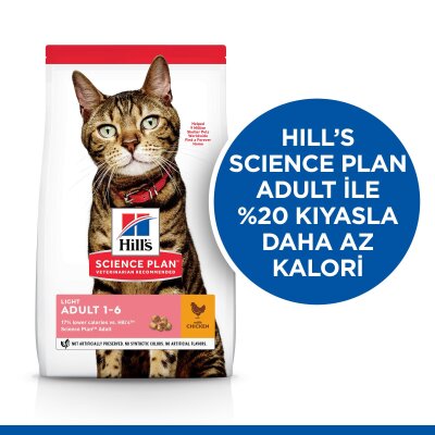 Hill's Science Plan Light Tavuklu Kilo Kontrolü Kedi Maması 1,5 kg