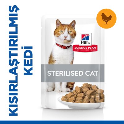 Kısırlaştırılmış Tavuklu Soslu Kedi Yaş Maması 12 x 85 gr