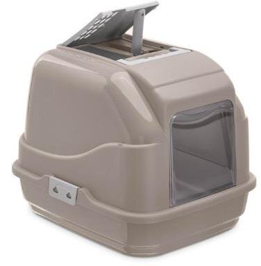 Imac Easy Cat Filtreli Kapılı Köşe Kedi Tuvaleti (Gri)