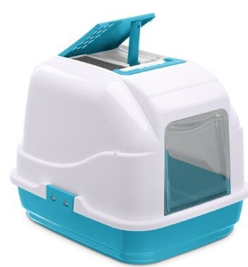 Imac Easy Cat Karbon Filtreli Kapalı Kedi Tuvaleti Mavi