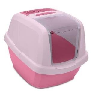 Imac Maddy Junior Üstü Açılır Kapalı Kedi Tuvaleti (Pembe)