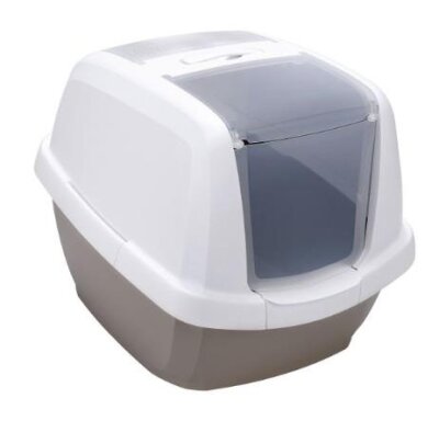 Imac Maddy Üstü Açılır Kapalı Kedi Tuvaleti Gri 47,5x49,5x62 cm