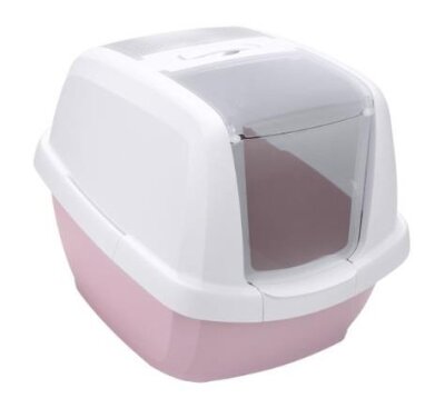 Imac Maddy Üstü Açılır Çift Filtreli Kapalı Kedi Tuvaleti (Pembe)