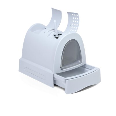 Imac Zuma Çekmeceli Filtreli Kapalı Kedi Tuvaleti Mavi 40x42,5x56 cm