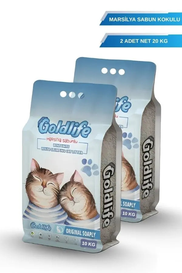 Goldlife Marsilya Sabunlu İnce Taneli Kedi Kumu 10 kg x 2
