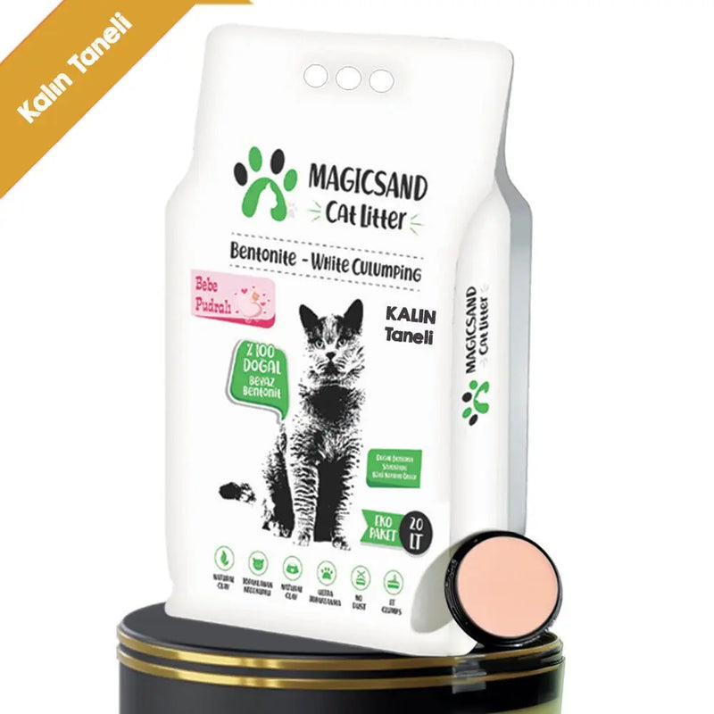 Magicsand Bebe Pudralı Kalın Taneli Kedi Kumu 20 L