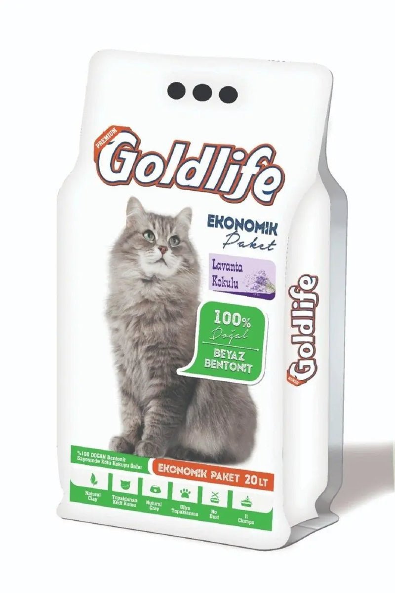 Lavanta Kokulu İnce Taneli 20 L Bentonit Kedi Kumu (Ekonomik)