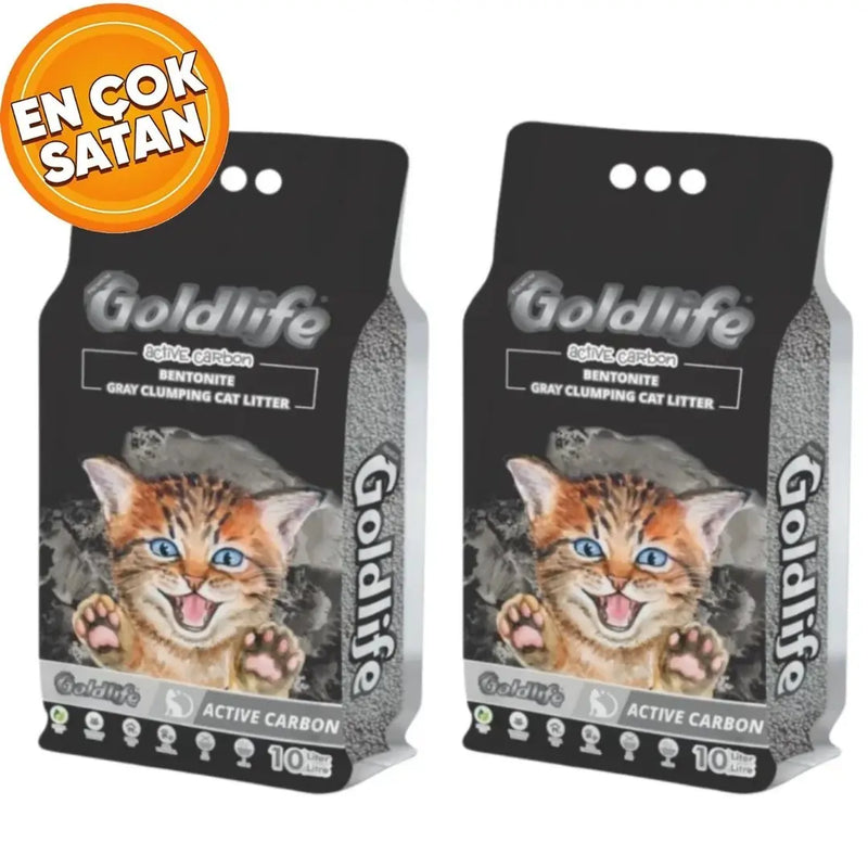 Aktif Karbonlu Bentonit Kedi Kumu 10 L x 2