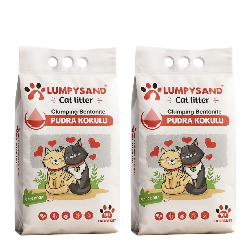 Lumpysand Bebe Pudralı İnce Taneli Kedi Kumu 10 L x 2