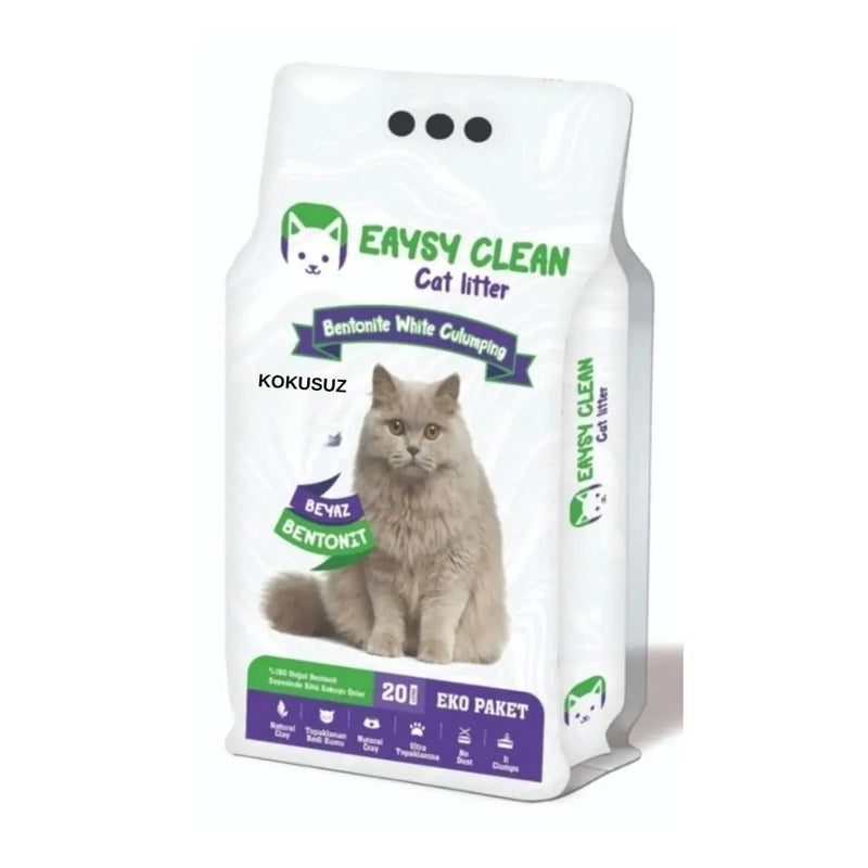 Kokusuz Kalın Taneli 20 L Bentonit Kedi Kumu