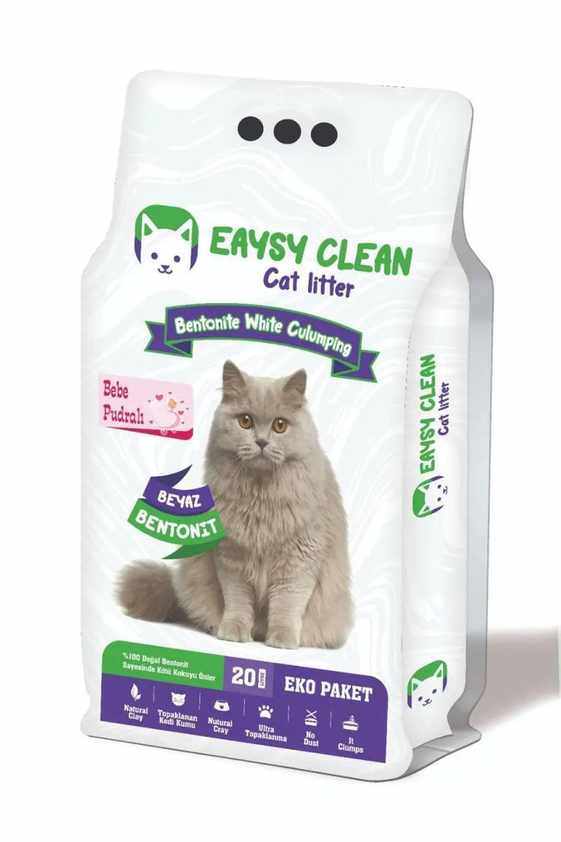 Bebe Pudralı İnce Taneli 20 L Bentonit Kedi Kumu