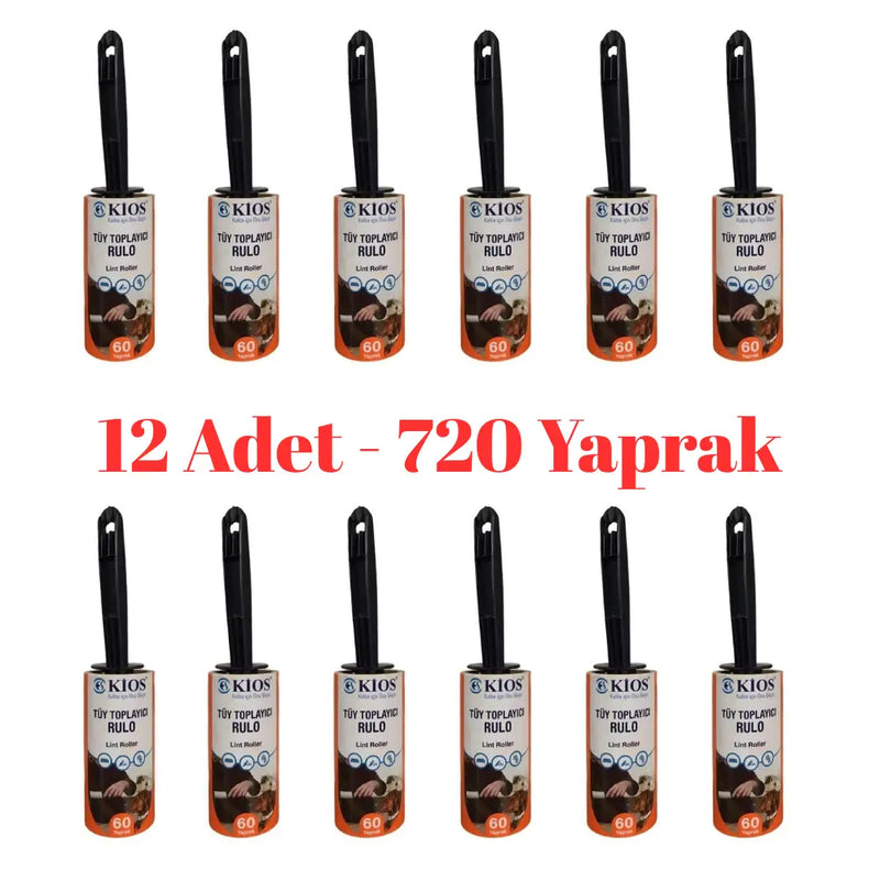 Kios Tüy Toplayıcı Rulo 60 Yaprak x 12 Paket