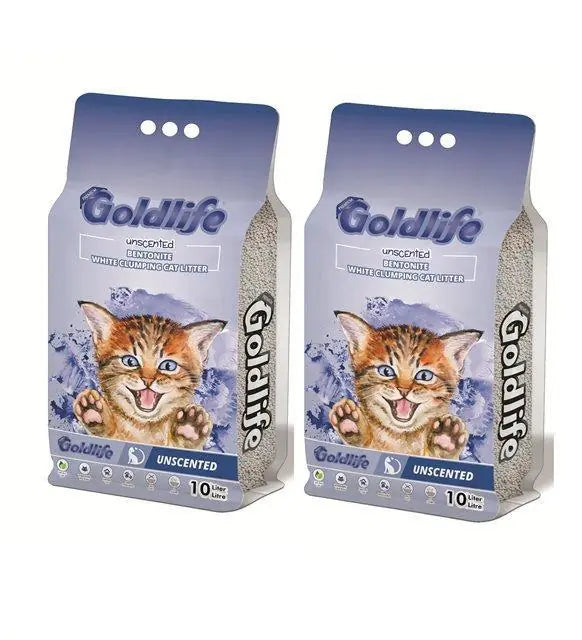 Goldlife Kokusuz Topaklanan Bentonit Kedi Kumu 10 L x 2