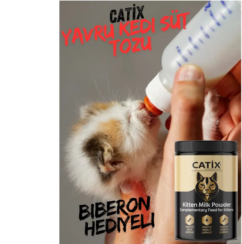 Anne Sütü Destekli 200 gr Yavru Kedi Süt Tozu (Biberon Hediyeli)