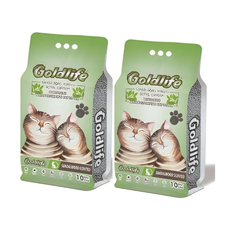 Goldlife Aktif Karbonlu Sandal Ağacı Kokulu Kedi Kumu 10 L x 2