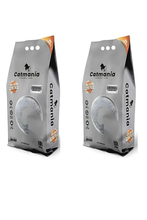 Catmania Carbon Grey Aktif Karbonlu Bentonit Kedi Kumu 10 L x 2