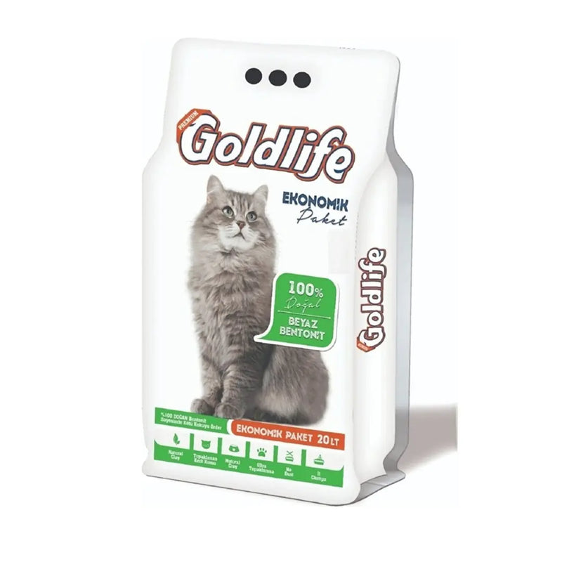 Kokusuz İnce Taneli Topaklanan 20 L Bentonit Kedi Kumu