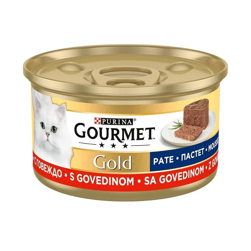 Gourmet Gold Kıyılmış Sığır Etli Konserve Kedi Maması 85 g