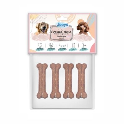 Jooys Barbekü Soslu Pres Köpek Çiğneme Kemiği 7 cm 4'lü