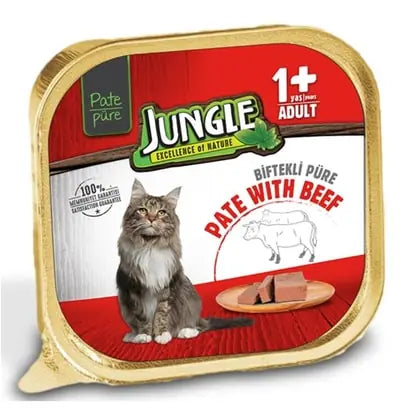 Jungle Biftekli Ezme Yetişkin Kedi Konservesi 100 gr