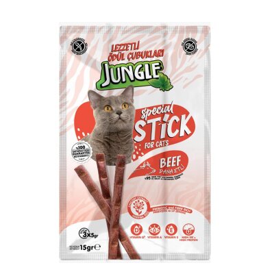 Jungle Dana Etli Yumuşak Stick Kedi Ödülü 3 x 5 gr