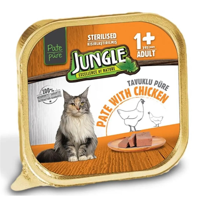 Jungle Tavuklu Ezme Kısırlaştırılmış Kedi Konservesi 100 gr