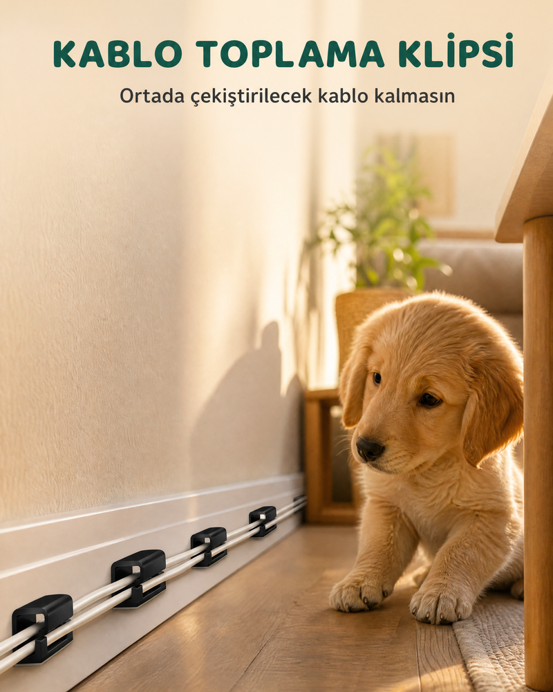 Kablo Toplama Klipsi (4'lü Set)