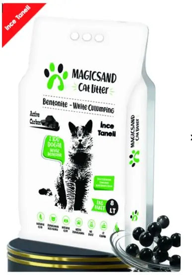 Magicsand Karbonlu İnce Taneli Topaklanan Kedi Kumu 8 L