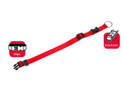 Karlie Ayarlanabilir Köpek Boyun Tasması 45-65 cm (Kırmızı)