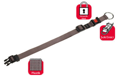 Karlie Kilitli Toka Köpek Boyun Tasması S 30-45 cm Gri