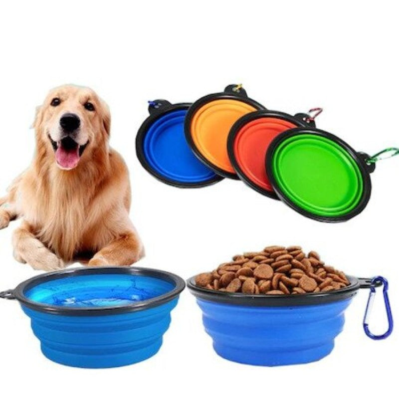 Katlanabilir Askılı Silikon Kedi Köpek Seyahat Kabı