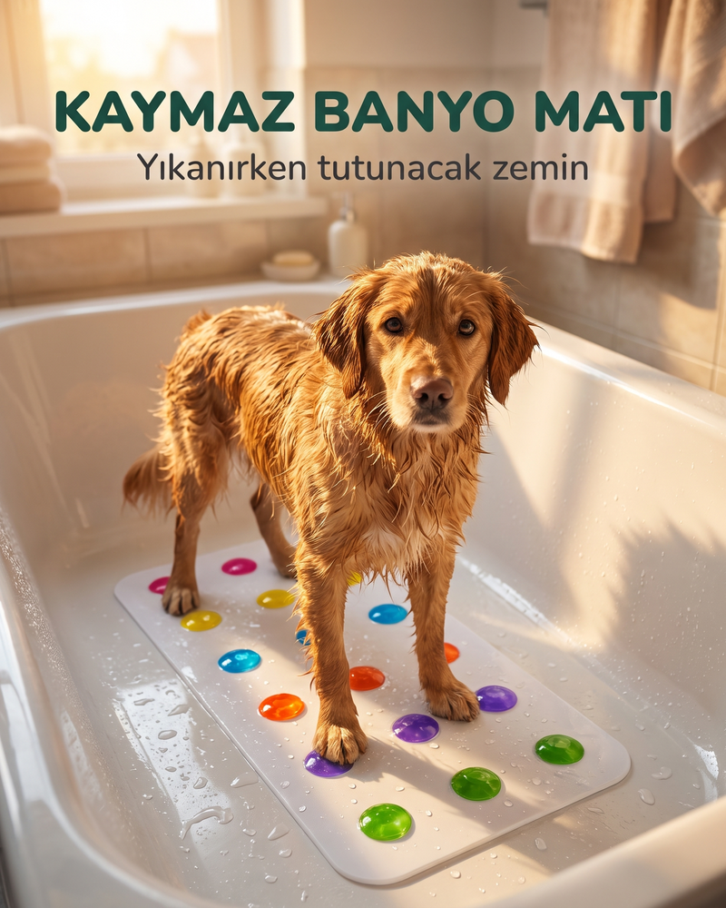 Kaymaz Banyo Matı (Köpek Yıkama)