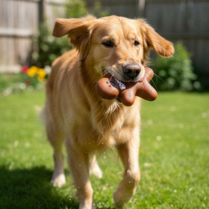 Sesli Çiğneme Bisküvi Adam Köpek Oyuncağı