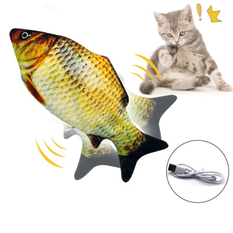 USB Şarjlı Sensörlü Hareketli Balık Kedi Oyuncağı
