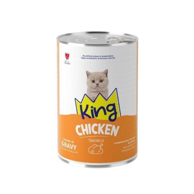 King Sos İçinde Parça Etli Tavuklu Yavru Kedi Konservesi 400 g