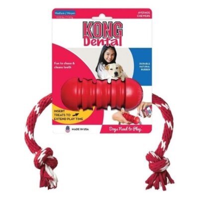 Kong Dental İp Sallantılı Diş Temizleyici Köpek Oyuncağı S