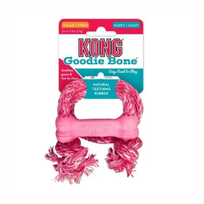 Kong Goodie Bone İpli Kauçuk Yavru Köpek Oyuncağı XS