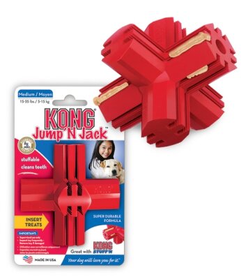 Kong Jump'N Jack Doğal Kauçuk Diş Bakım Köpek Oyuncağı L