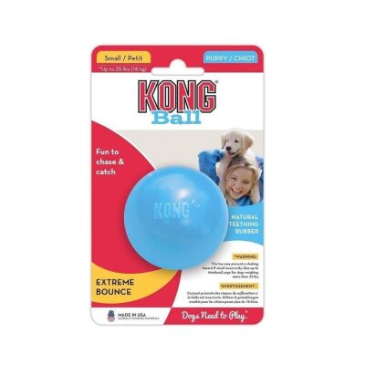 Kong Puppy Ödül Hazneli Doğal Kauçuk Delikli Top (S)