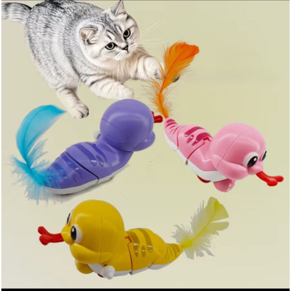 Kurmalı İleri Hareket Eden Salyangoz Kedi Oyuncağı