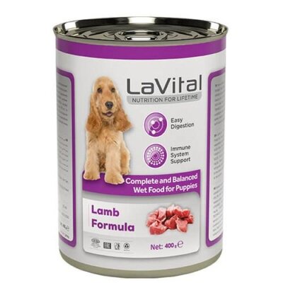 LaVital Bağışıklık Destekleyici Kuzulu Yavru Köpek Konservesi 400 gr