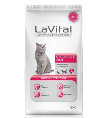 LaVital Somonlu Kısırlaştırılmış Yetişkin Kedi Maması 12 kg