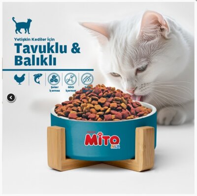 Tavuk ve Balıklı Renkli Taneli Yetişkin Kedi Maması 15 kg