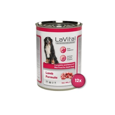 LaVital Adult Kuzulu Yetişkin Köpek Konservesi 400 gr (12 Adet)
