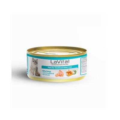 LaVital Karidesli ve Enginarlı Kısırlaştırılmış Kedi Konservesi 85 gr