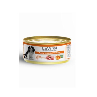 LaVital Kuzu Etli Bal Kabaklı Küçük Irk Köpek Konservesi 85 gr
