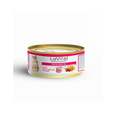 LaVital Ördekli ve Kızılcıklı Yetişkin Kedi Konservesi 85 gr